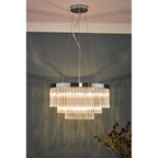 GIO0508 Giovana 5 Light Pendant Polished Chrome Clear Glass