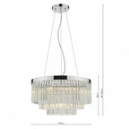 GIO0508 Giovana 5 Light Pendant Polished Chrome Clear Glass