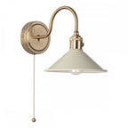 HAD0740-06 Hadano 1 Light Wall Light Natural Brass With Cashmere Shade