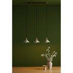 HAD3640-06 Hadano 3 Light Brass Suspension With Cashmere Shades