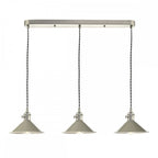 HAD3661-06 Hadano 3 Light Antique Chrome Suspension With Cashmere Shades