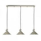 HAD3661-06 Hadano 3 Light Antique Chrome Suspension With Cashmere Shades