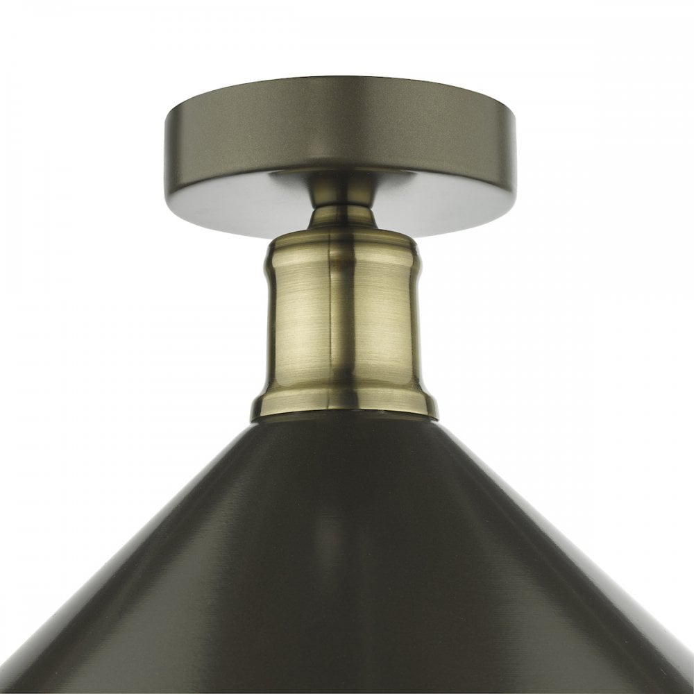 JAL0161 Jalen 1 Light Flush Graphite Antique Brass