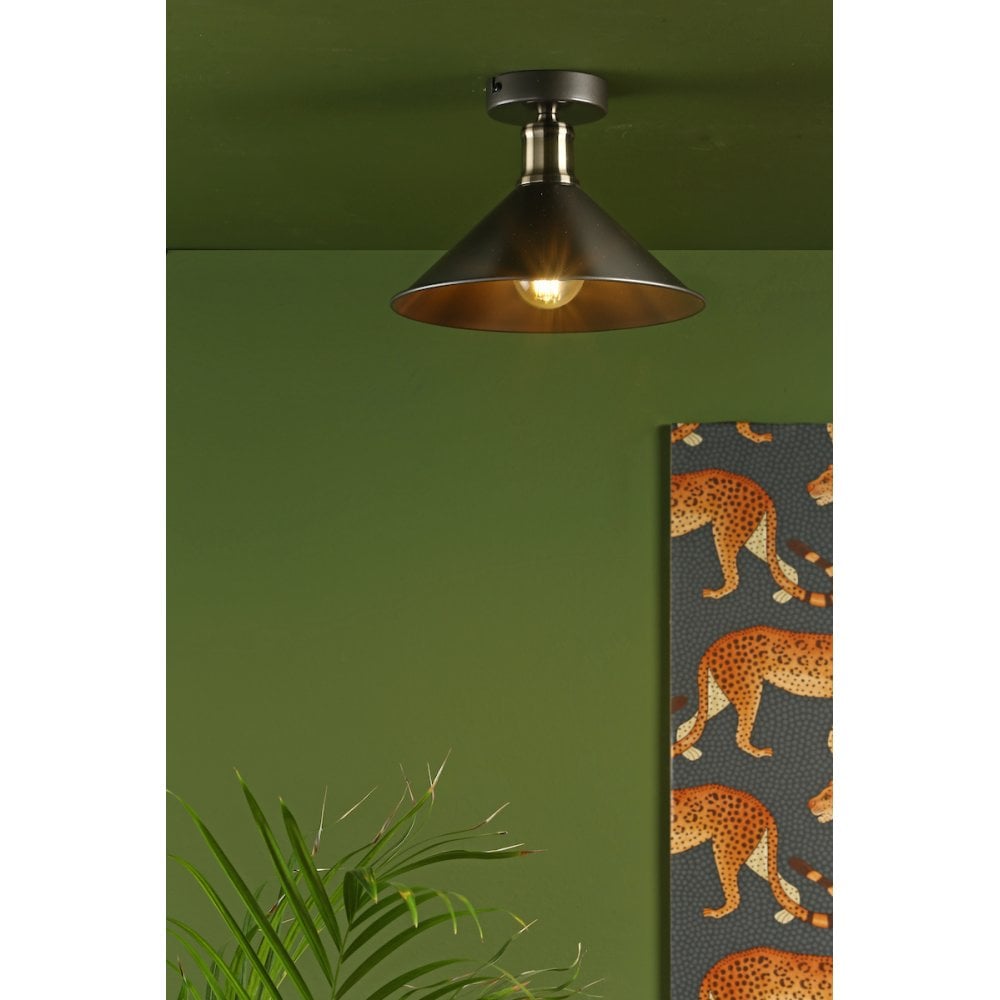 JAL0161 Jalen 1 Light Flush Graphite Antique Brass