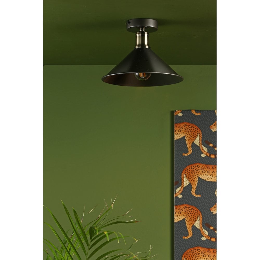 JAL0161 Jalen 1 Light Flush Graphite Antique Brass