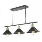 JAL0361 Jalen 3 Light Bar Pendant Graphite Antique Brass