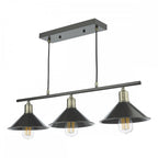 JAL0361 Jalen 3 Light Bar Pendant Graphite Antique Brass