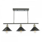 JAL0361 Jalen 3 Light Bar Pendant Graphite Antique Brass