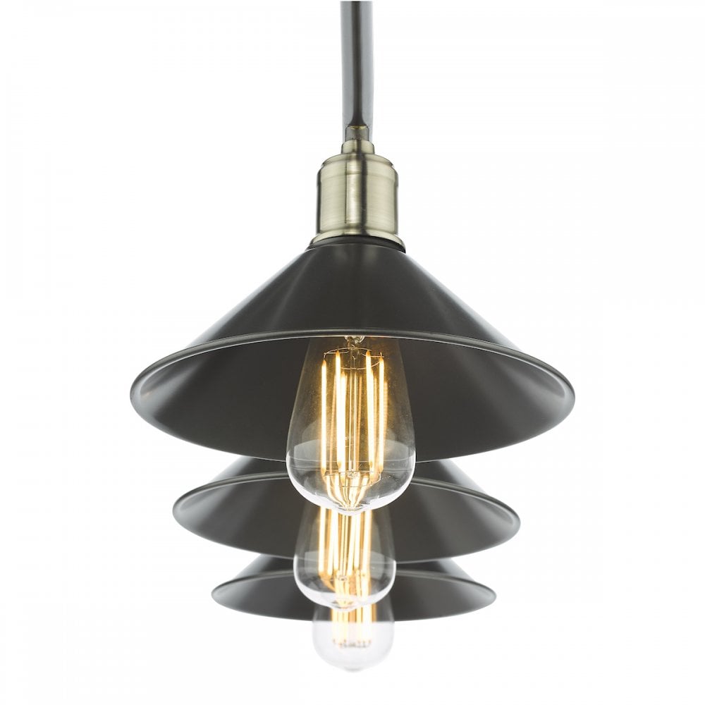 JAL0361 Jalen 3 Light Bar Pendant Graphite Antique Brass
