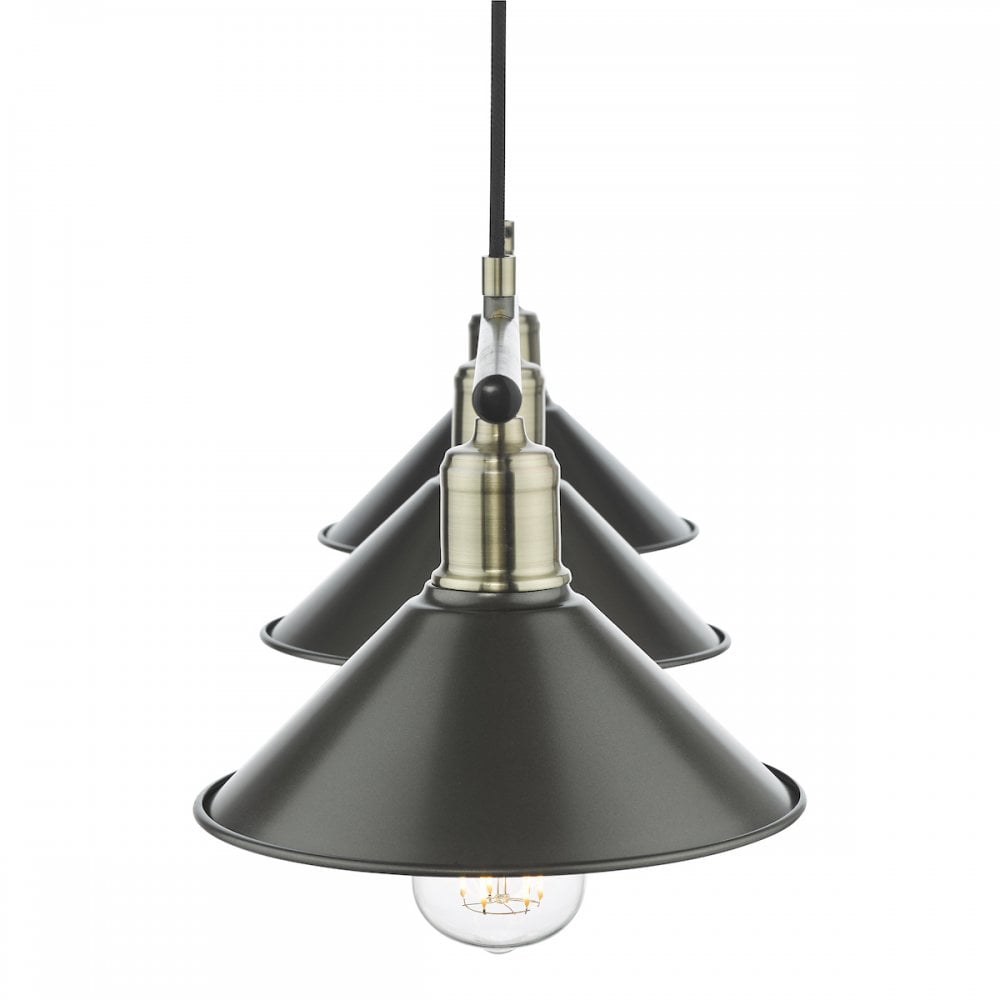 JAL0361 Jalen 3 Light Bar Pendant Graphite Antique Brass