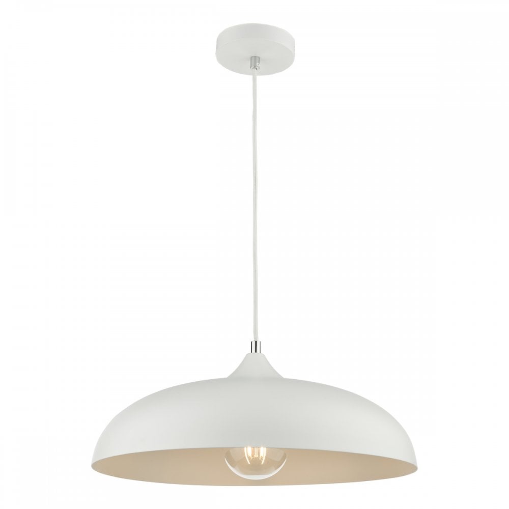 KAE012 Kaelan 1 Light Single Pendant White