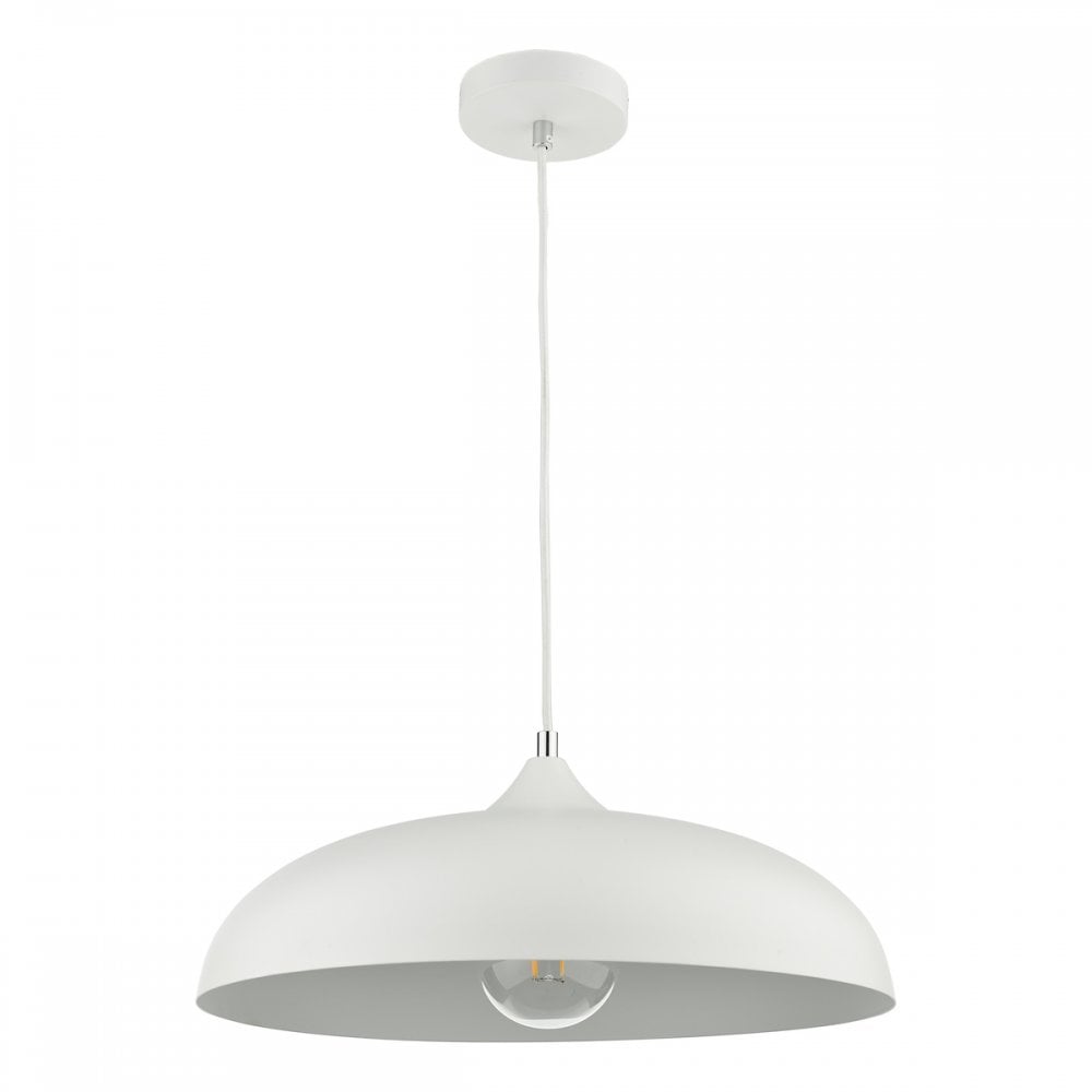 KAE012 Kaelan 1 Light Single Pendant White