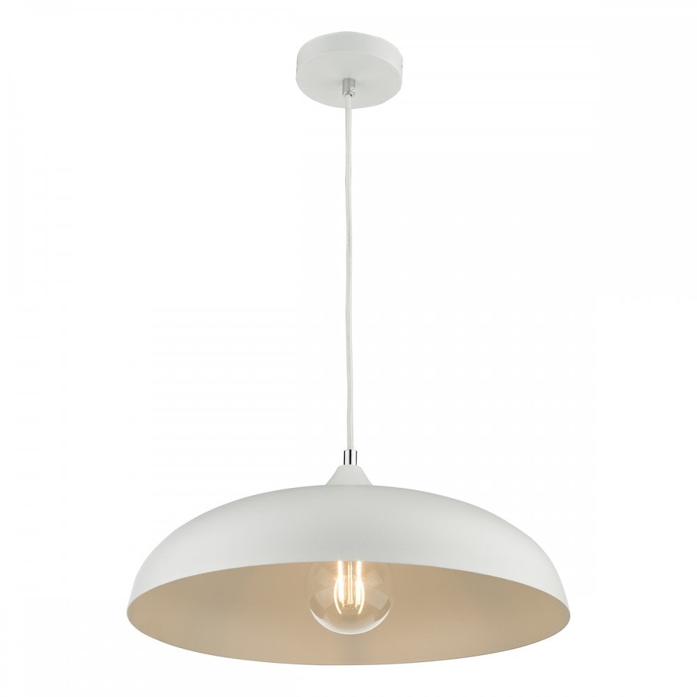 KAE012 Kaelan 1 Light Single Pendant White