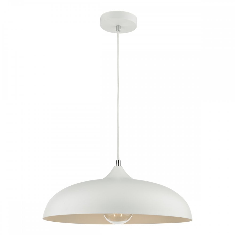 KAE012 Kaelan 1 Light Single Pendant White