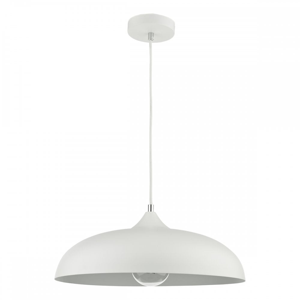KAE012 Kaelan 1 Light Single Pendant White