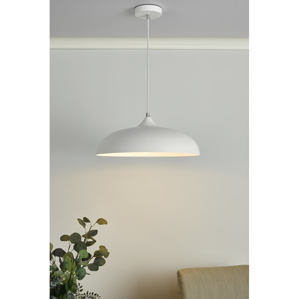 KAE012 Kaelan 1 Light Single Pendant White