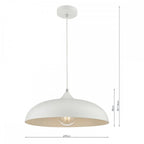KAE012 Kaelan 1 Light Single Pendant White