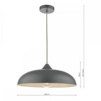 KAE0137 Kaelan 1 Light Single Pendant Graphite