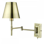 KEN0775 Kensington 1 Light Swing Arm Wall Light Antique Brass