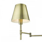 KEN0775 Kensington 1 Light Swing Arm Wall Light Antique Brass