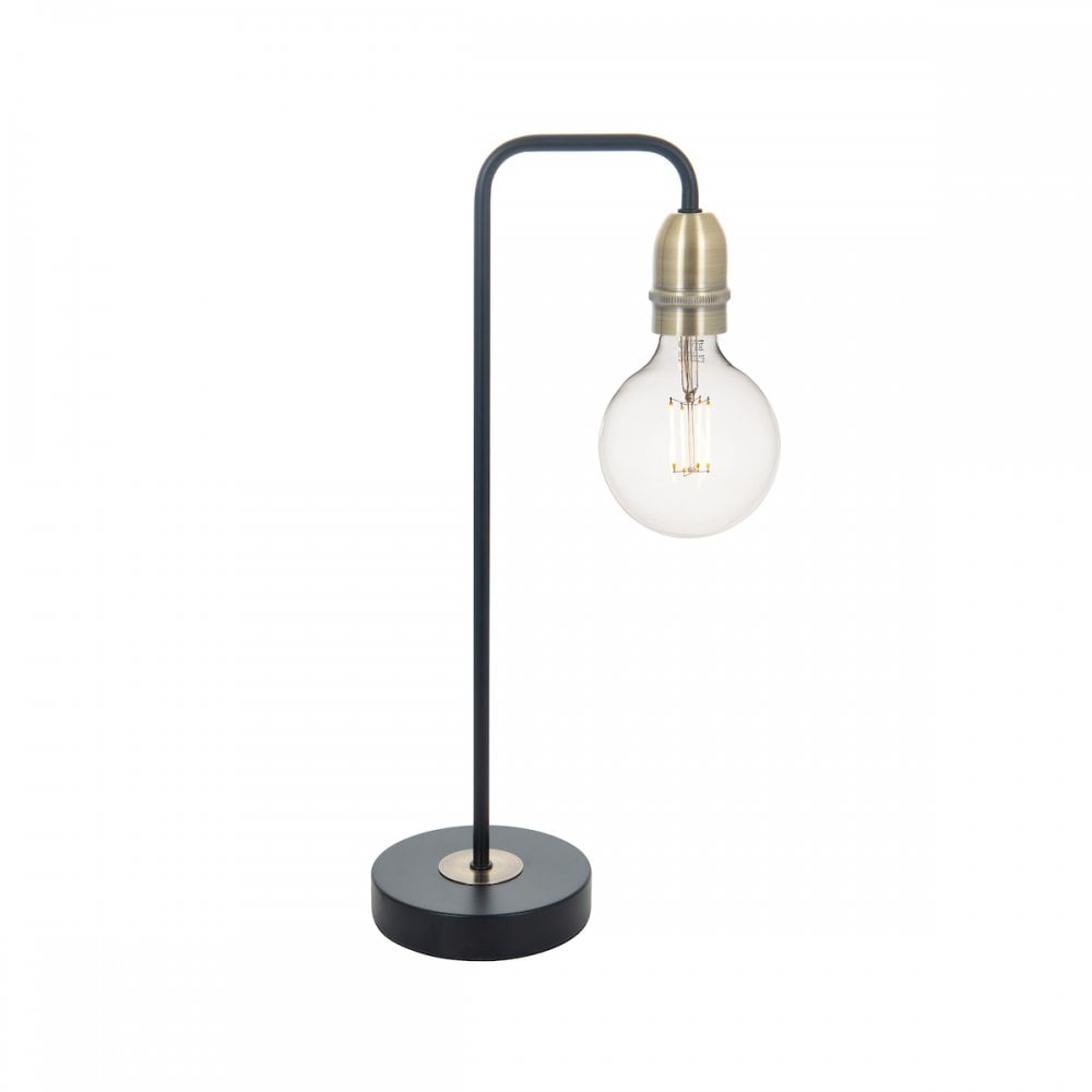 KIE4222 Kiefer Table Lamp Black And Antique Brass