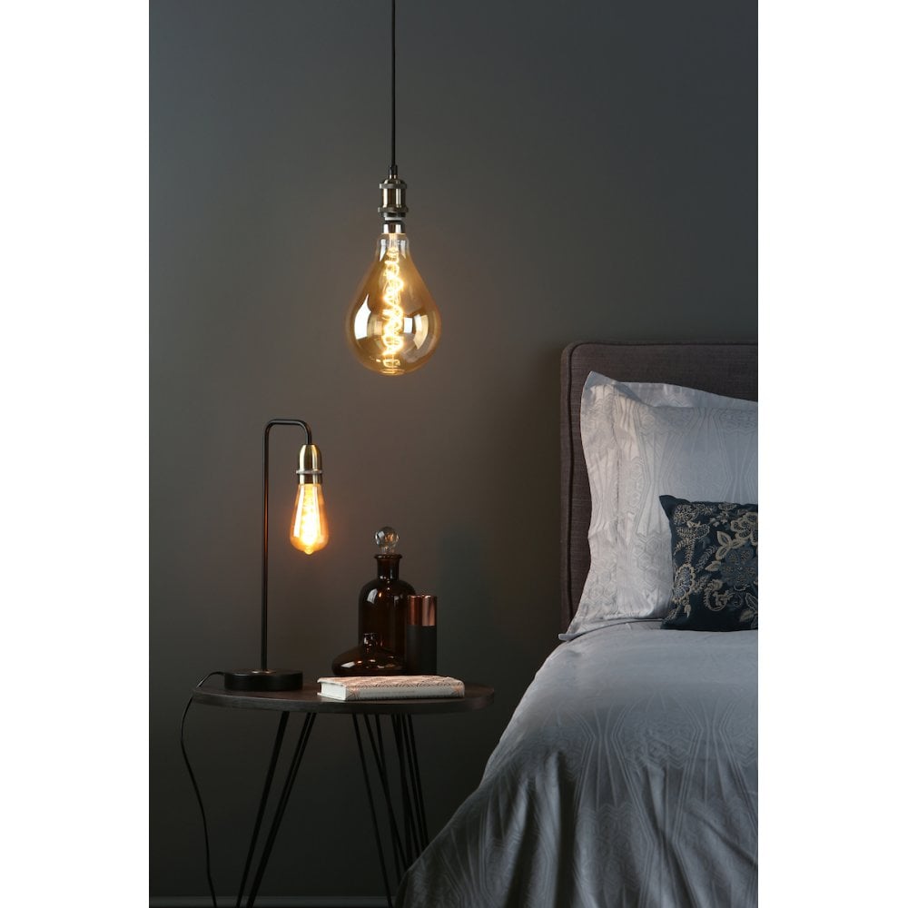 KIE4222 Kiefer Table Lamp Black And Antique Brass