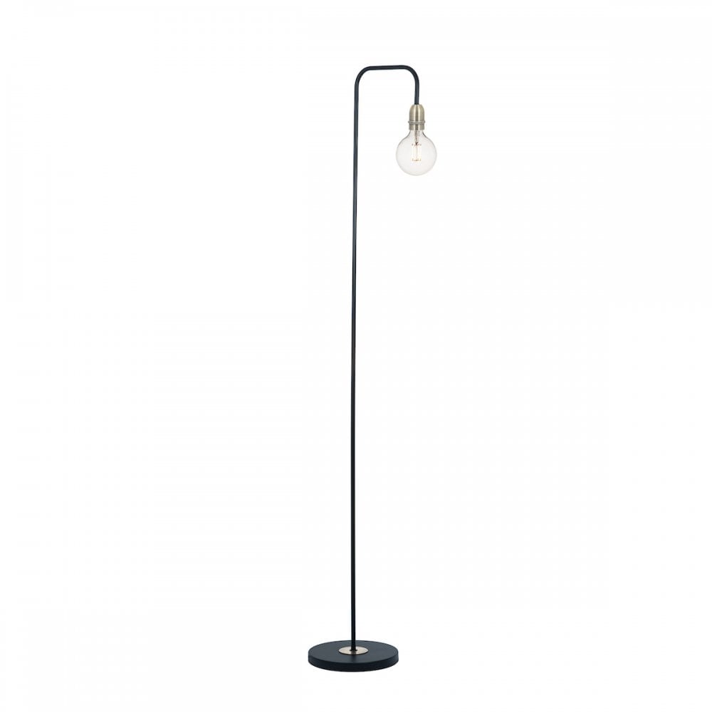KIE4922 Kiefer Floor Lamp Black And Antique Brass
