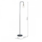 KIE4922 Kiefer Floor Lamp Black And Antique Brass