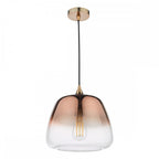 KLA0164 Klaxon 1 Light Pendant Ombre Copper Glass