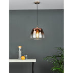 KLA0164 Klaxon 1 Light Pendant Ombre Copper Glass
