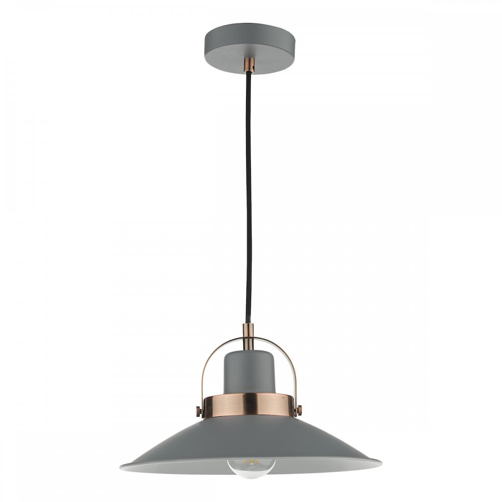 LID0139 Liden 1 Light Single Pendant Graphite Copper