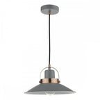 LID0139 Liden 1 Light Single Pendant Graphite Copper