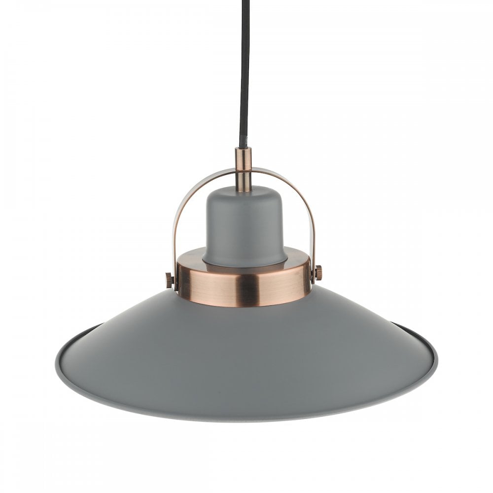 LID0139 Liden 1 Light Single Pendant Graphite Copper