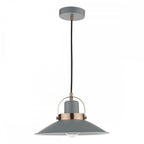 LID0139 Liden 1 Light Single Pendant Graphite Copper