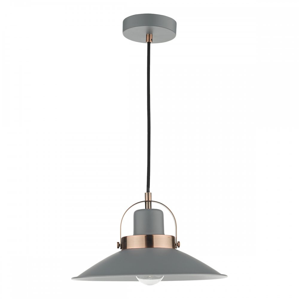 LID0139 Liden 1 Light Single Pendant Graphite Copper