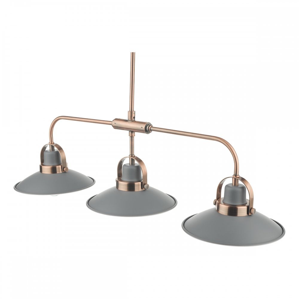 LID0339 Liden 3 Light Bar Pendant Graphite Copper