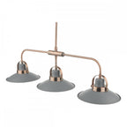 LID0339 Liden 3 Light Bar Pendant Graphite Copper
