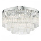 LOG5408 Logan 5 Light Flush Polished Chrome Glass