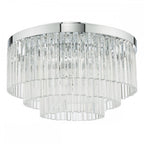 LOG5408 Logan 5 Light Flush Polished Chrome Glass