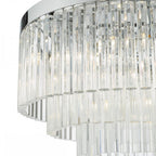 LOG5408 Logan 5 Light Flush Polished Chrome Glass