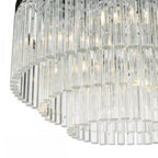 LOG5408 Logan 5 Light Flush Polished Chrome Glass
