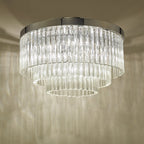 LOG5408 Logan 5 Light Flush Polished Chrome Glass