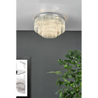 LOG5408 Logan 5 Light Flush Polished Chrome Glass