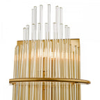 LUK0935 Lukas 2 Light Wall Light Antique Gold Glass
