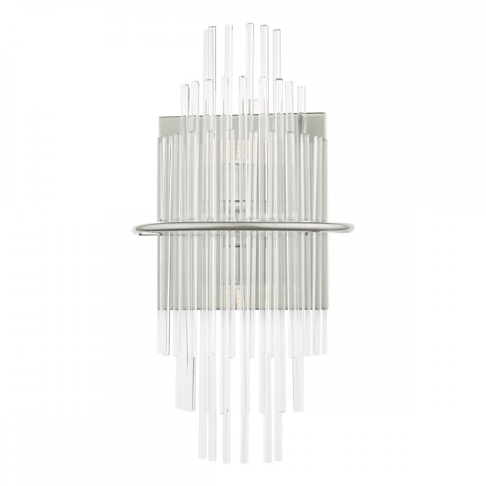 LUK0950 Lukas 2 Light Wall Light Polished Chrome Glass