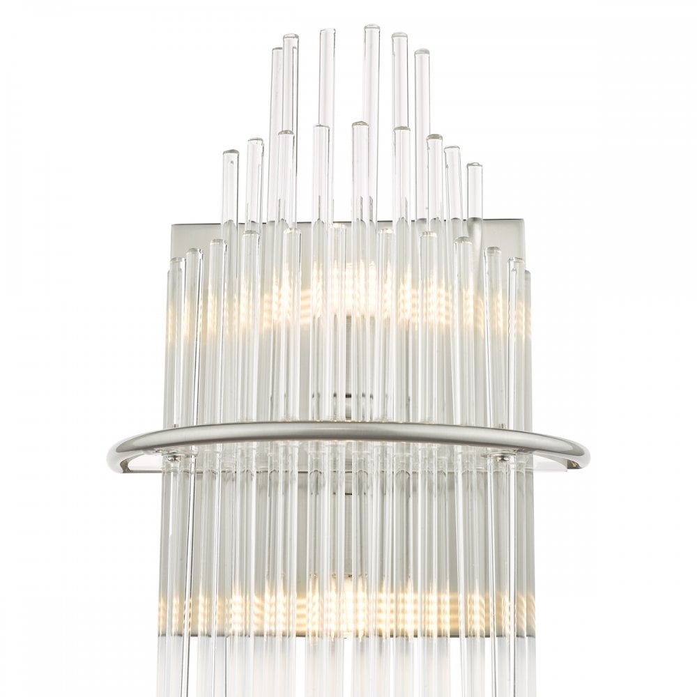 LUK0950 Lukas 2 Light Wall Light Polished Chrome Glass
