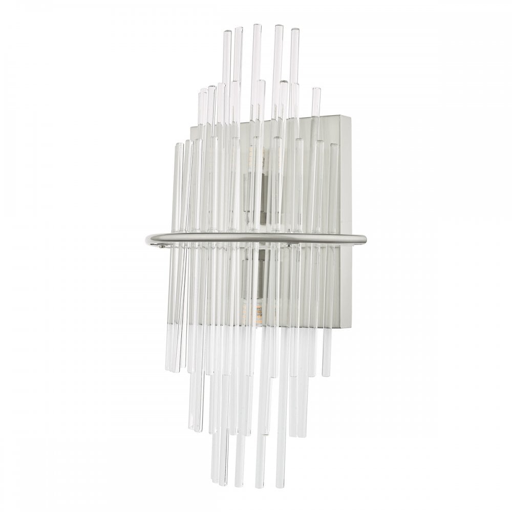 LUK0950 Lukas 2 Light Wall Light Polished Chrome Glass