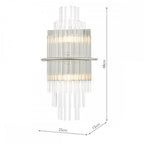 LUK0950 Lukas 2 Light Wall Light Polished Chrome Glass