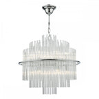 LUK1750 Lukas 13 Light Pendant Polished Chrome Glass