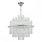 LUK1750 Lukas 13 Light Pendant Polished Chrome Glass